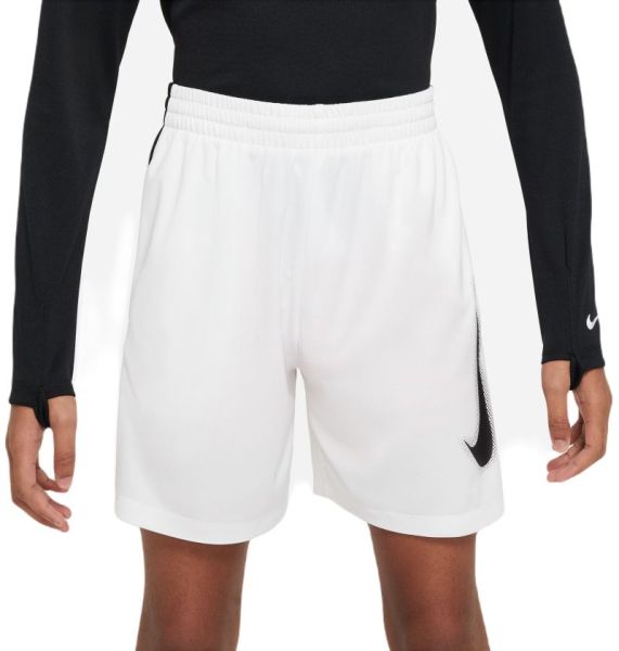 Jungen Shorts Nike Boys Dri-Fit Multi+ Graphic Training Shorts - white/black/black