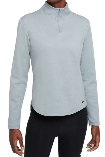 Női póló (hosszú ujjú) Nike Therma-Fit One Long Sleeve 1/2 Zip Top - particle grey/black