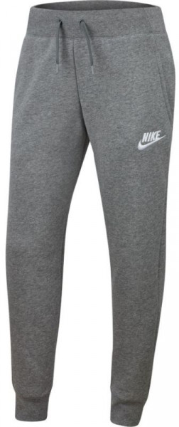 Dívčí kalhoty Nike Swoosh PE Pant - carbon heather/white