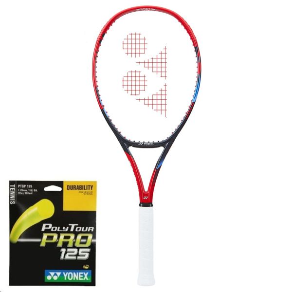Tennisschläger Yonex VCORE 98L (285 g) SCARLET + Tennis-Saiten