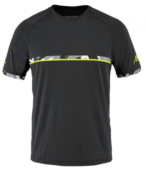 Herren Tennis-T-Shirt Babolat Aero Crew Neck Tee - black/black