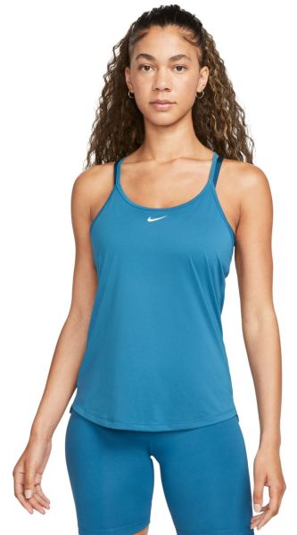 Marškinėliai moterims Nike Dri-Fit One Elastika Standard Fit Tank - industrial blue/white