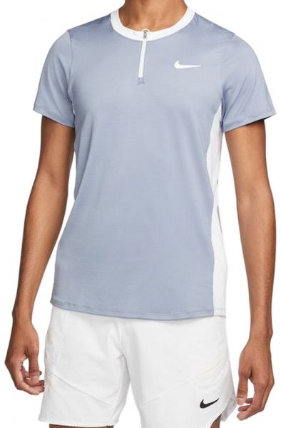 Herren Tennispoloshirt Nike Men's Court Dri-Fit Advantage Polo - ashen slate/white/white