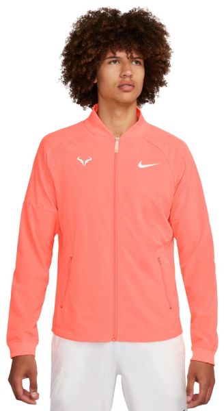 Ανδρικά Φούτερ Nike Court Dri-Fit Rafa Jacket - bright mango/white
