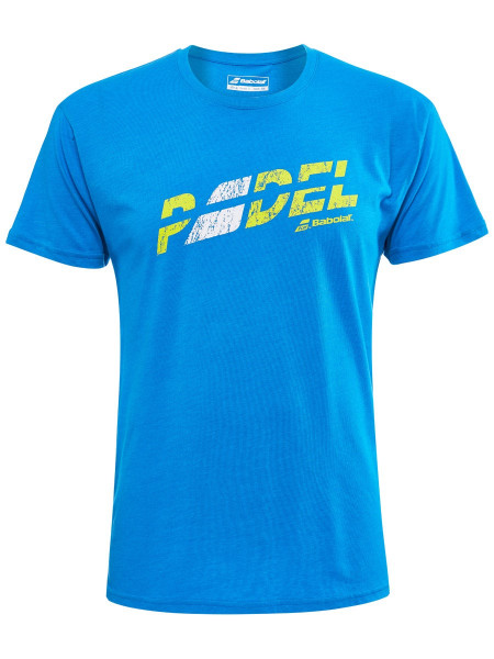  Babolat Exercise Flag Message Tee Men - blue aster heather