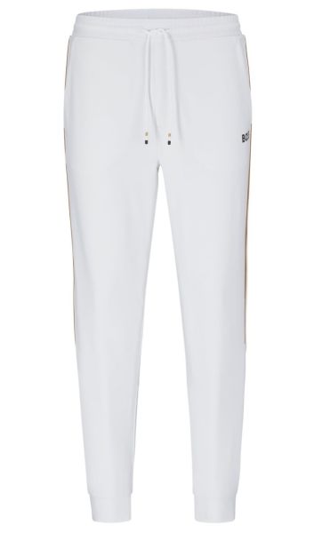 Men's trousers BOSS x Matteo Berrettini Tracksuit Bottoms with Stripes and Logo - white