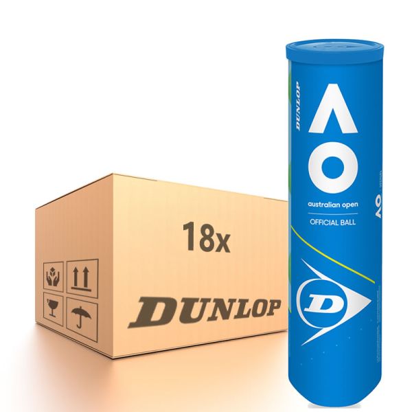 Caja de pelotas de tenis Dunlop Australian Open - 18 x 4B