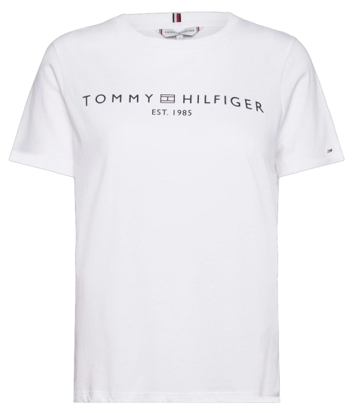 Damski T-shirt Tommy Hilfiger Regular Corp Logo C-NK SS - the optic white