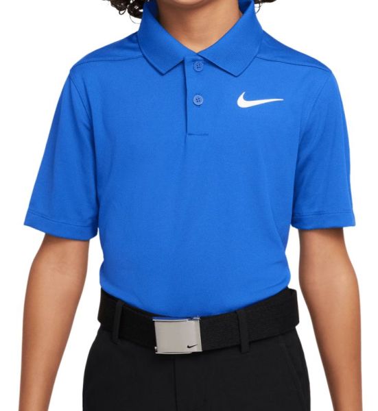 Marškinėliai berniukams Nike Dri-Fit Victory Golf Polo - Baltas, Mėlynas