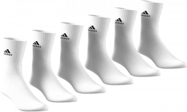 Ponožky Adidas Cushion Crew 6PP - white/white