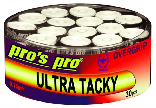 Grips de tennis Pro's Pro Ultra Tacky (30P) - white