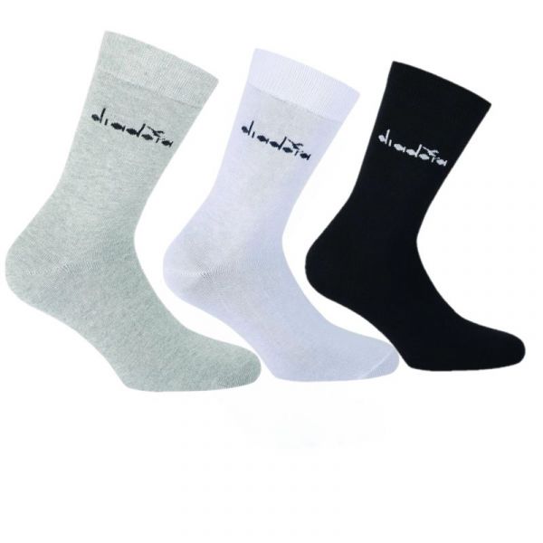 Tennisesokid  Diadora Street Socks 3P - black/gray/white