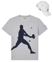 Férfi póló Lacoste Tennis X Novak Djokovic Set - Szürke