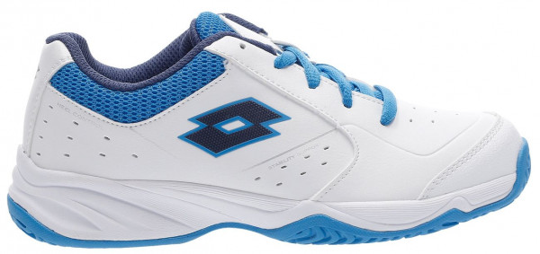 Jugend-Tennisschuhe Lotto Space 600 II All Round Junior - all white/navy blue