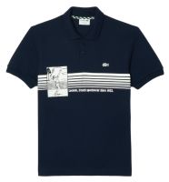 Pánské tenisové polo tričko Lacoste French Made Original L.12.12 Print Polo Shirt - Modrý