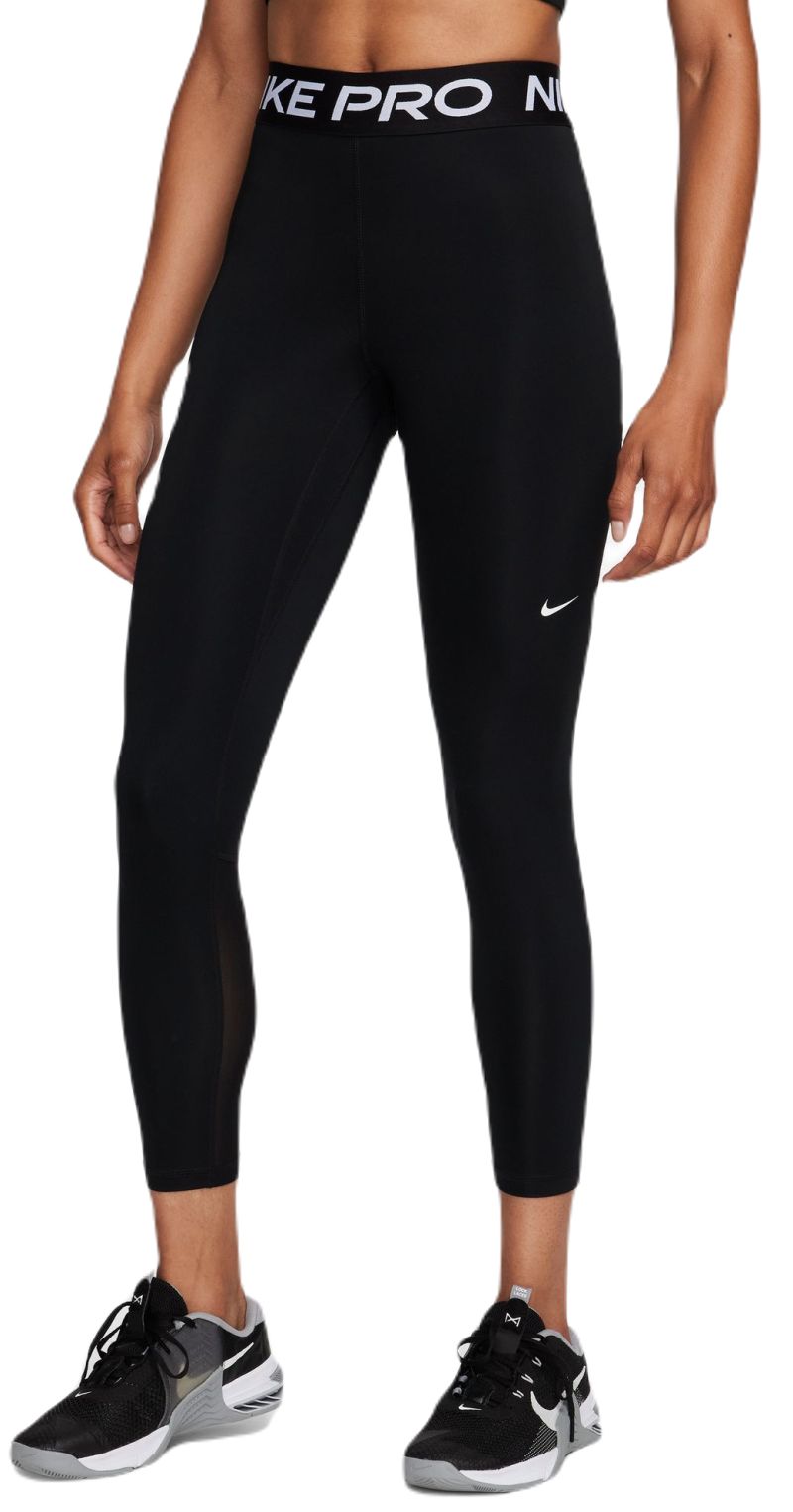 Nike Womens Pro Mid-Rise Legging, Black / White