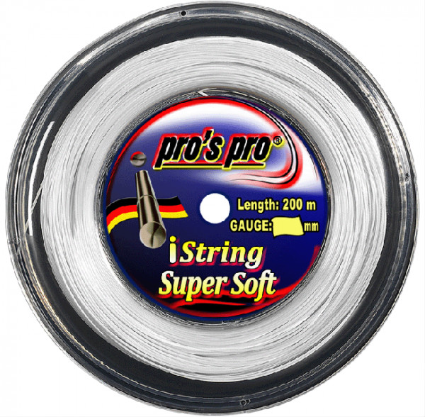Cordes de tennis Pro's Pro iString Super Soft (200 m) - white