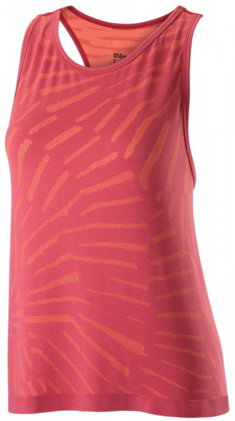 Top de tenis para mujer Wilson W Competition Seamless Tank - holly berry/peach echo