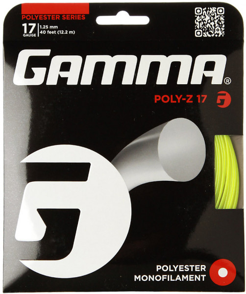 Tenisz húr Gamma Poly-Z (12.2 m) - yellow