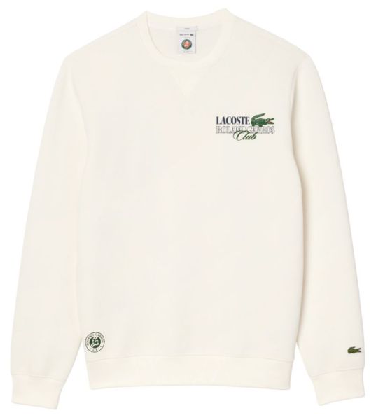 Sudadera de tenis para hombre Lacoste Sportsuit Roland Garos Edition Sport Sweatshirt - Blanco