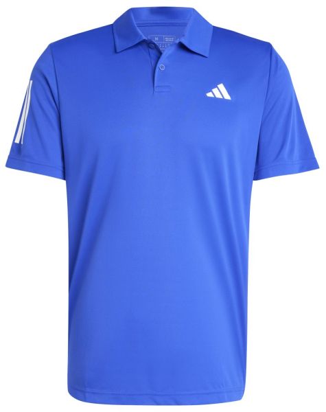 Męskie polo tenisowe Adidas 3-stripes - Niebieski