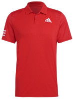 Męskie polo tenisowe Adidas Club 3STR Polo - red/white