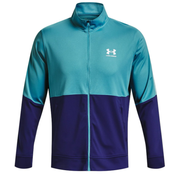 Męska bluza tenisowa Under Armour Men's UA Pique Track Jacket - glacier blue/sonar blue