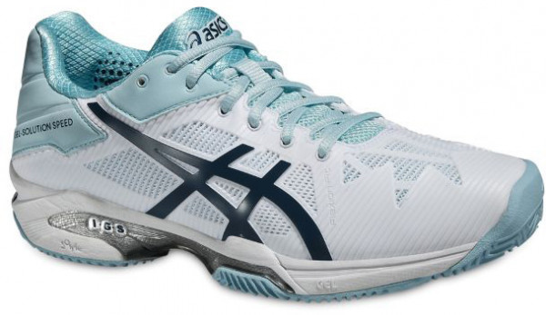  Asics Gel-Solution Speed 3 Clay - white/blue steel/crystal blue