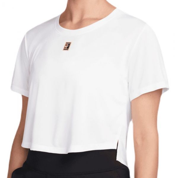 Tricouri dame Nike Dri-Fit Heritage Short Sleeve Tennis Top - white