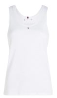 Damen Tennistop Tommy Hilfiger Essential Flag Slim Tank Top - optic white