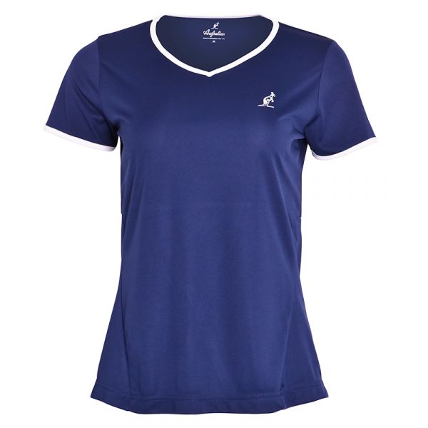 Damen T-Shirt Australian T-Shirt Ace With Back Split - blu cosmo