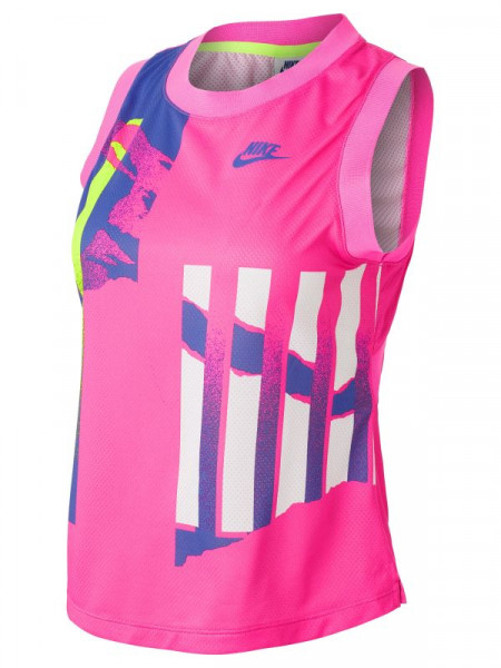  Nike Court Women Slam Tank New York - pink foil/hot lime/white/sapphire