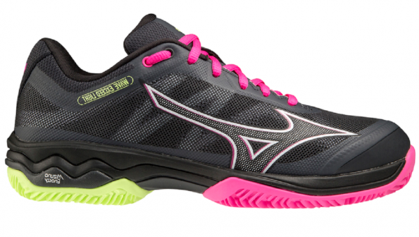 Női tipegő cipő Mizuno Wave Exceed Light Padel - ebony/pinkglo/neolime