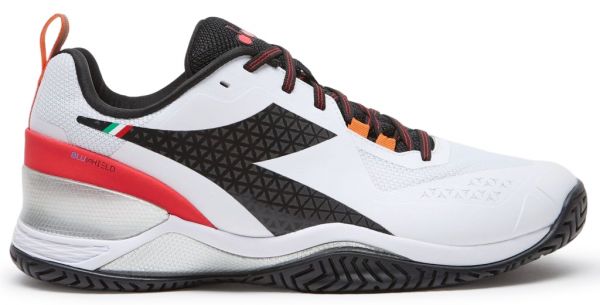 Męskie buty tenisowe Diadora Blushield Torneo AG - white/black/fiery red