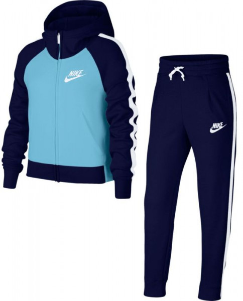  Nike Girls NSW Track Suit PE - blue void/blue chill/white/white