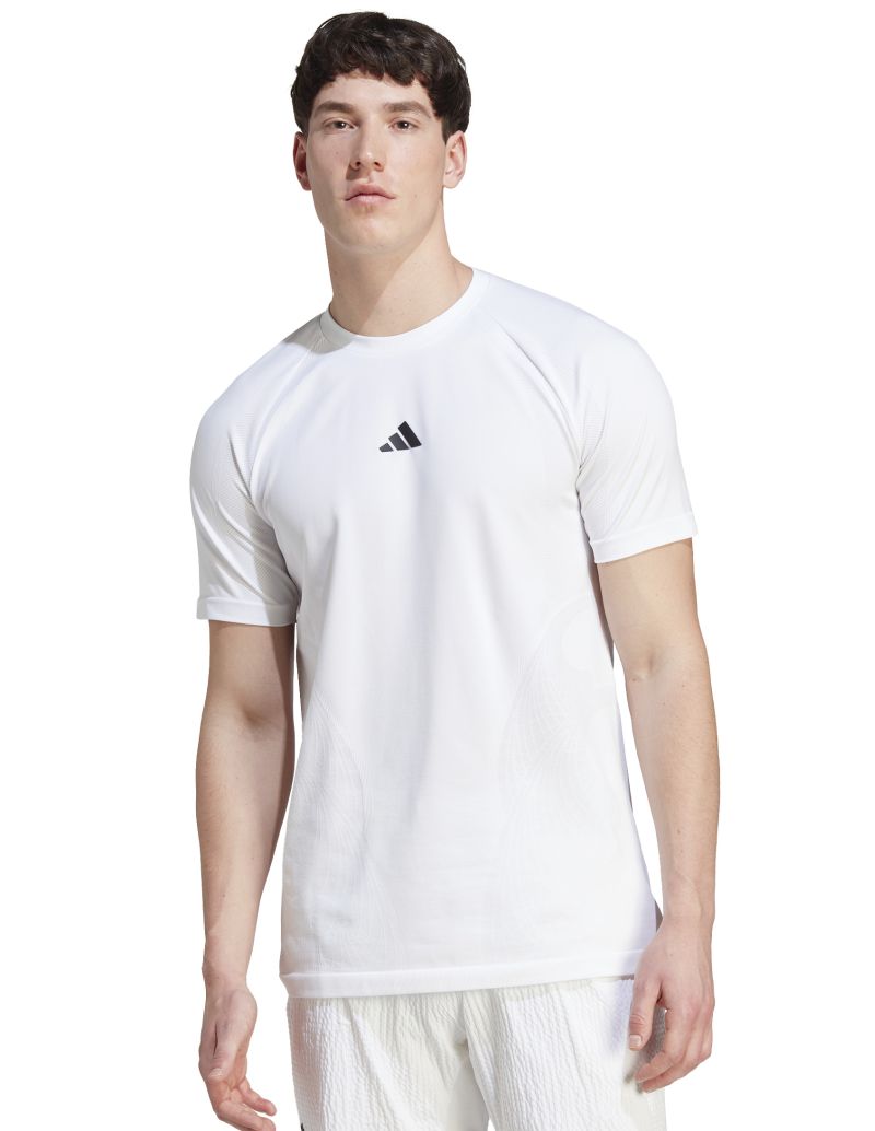 Adidas Aeroready Pro Seamless Tennis Tee - white | Tennis Zone | Tennis Shop