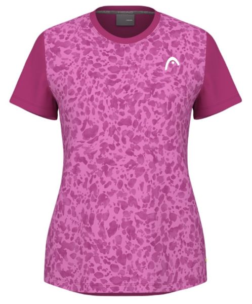 Дамска тениска Head Tie-Break II T-Shirt - print vision white/vivid pink