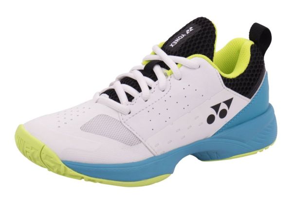 Chaussures de tennis pour juniors Yonex Power Cushion Lumio Jr - white/turquoise