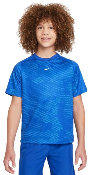 Marškinėliai berniukams Nike Kids Dri-Fit Short-Sleeve Top - game royal/white