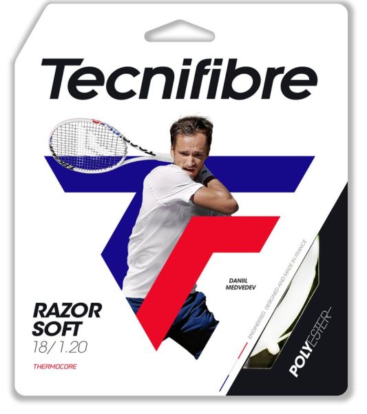 Tennis String Tecnifibre Razor Soft (12 m) - White