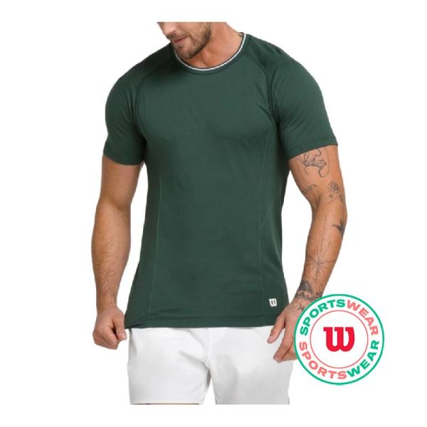 T-shirt pour hommes Wilson Players Seamless Crew 2.0 - Vert