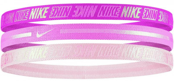 Fejpánt  Nike Metallic Hairbands 3 pack - barely rose/magic flamingo/fire pink