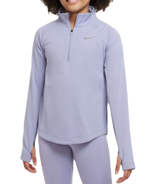 Mädchen T-Shirt Nike Dri-Fit Long Sleeve Running Top - indigo haze