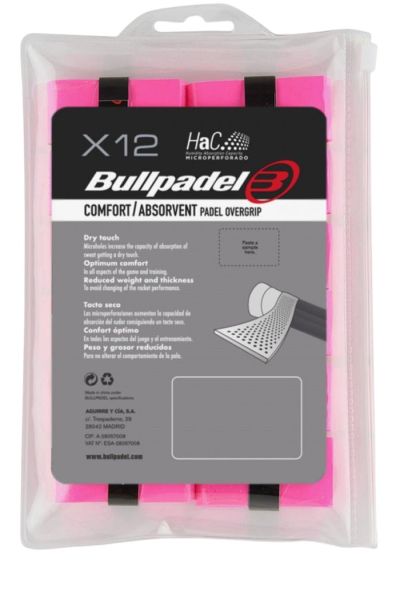  Bullpadel Overgrip GB 1601 12P - Rožinė