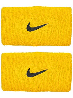  Nike Swoosh Double-Wide Wristbands - amarillo/black