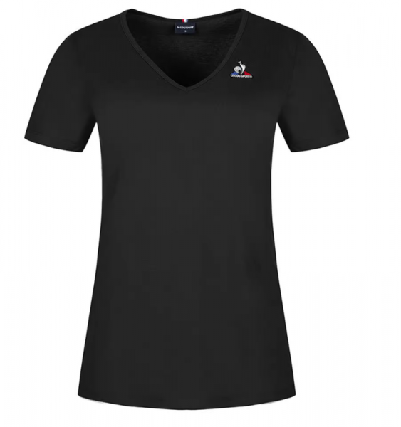 Damski T-shirt Le Coq Sportif ESS Tee SS Col V No.1 W - black