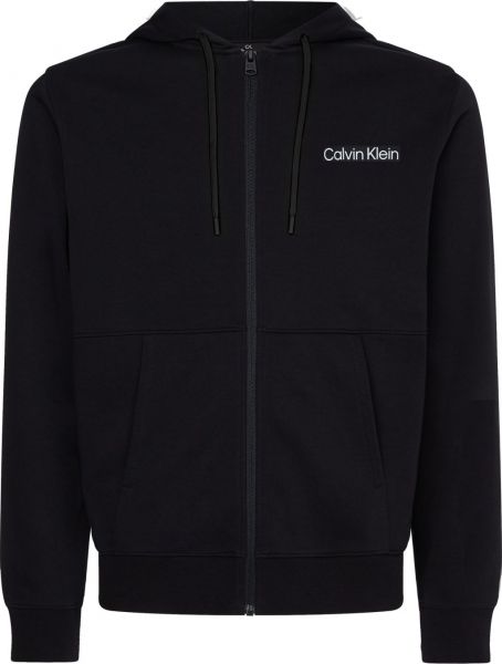 Férfi tenisz pulóver Calvin Klein PW FZ Hoodie - black