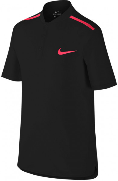  Nike Adv Polo SS YTH - black/action red