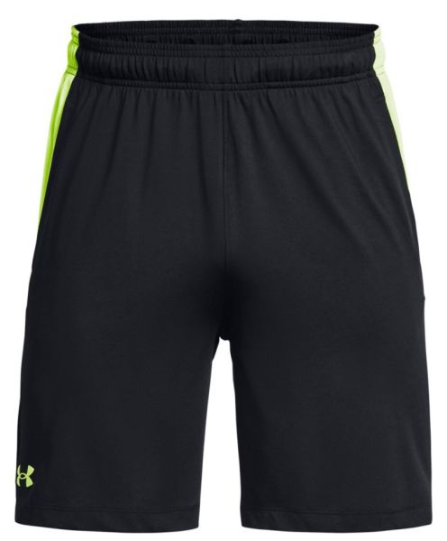 Pantaloni scurți tenis bărbați Under Armour Men's UA Tech Vent Shorts - black/high vis yellow