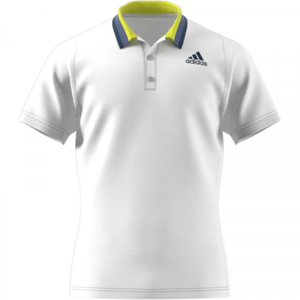  Adidas Freelift Primeblue Heat Ready Polo Shirt M - white/crew navy